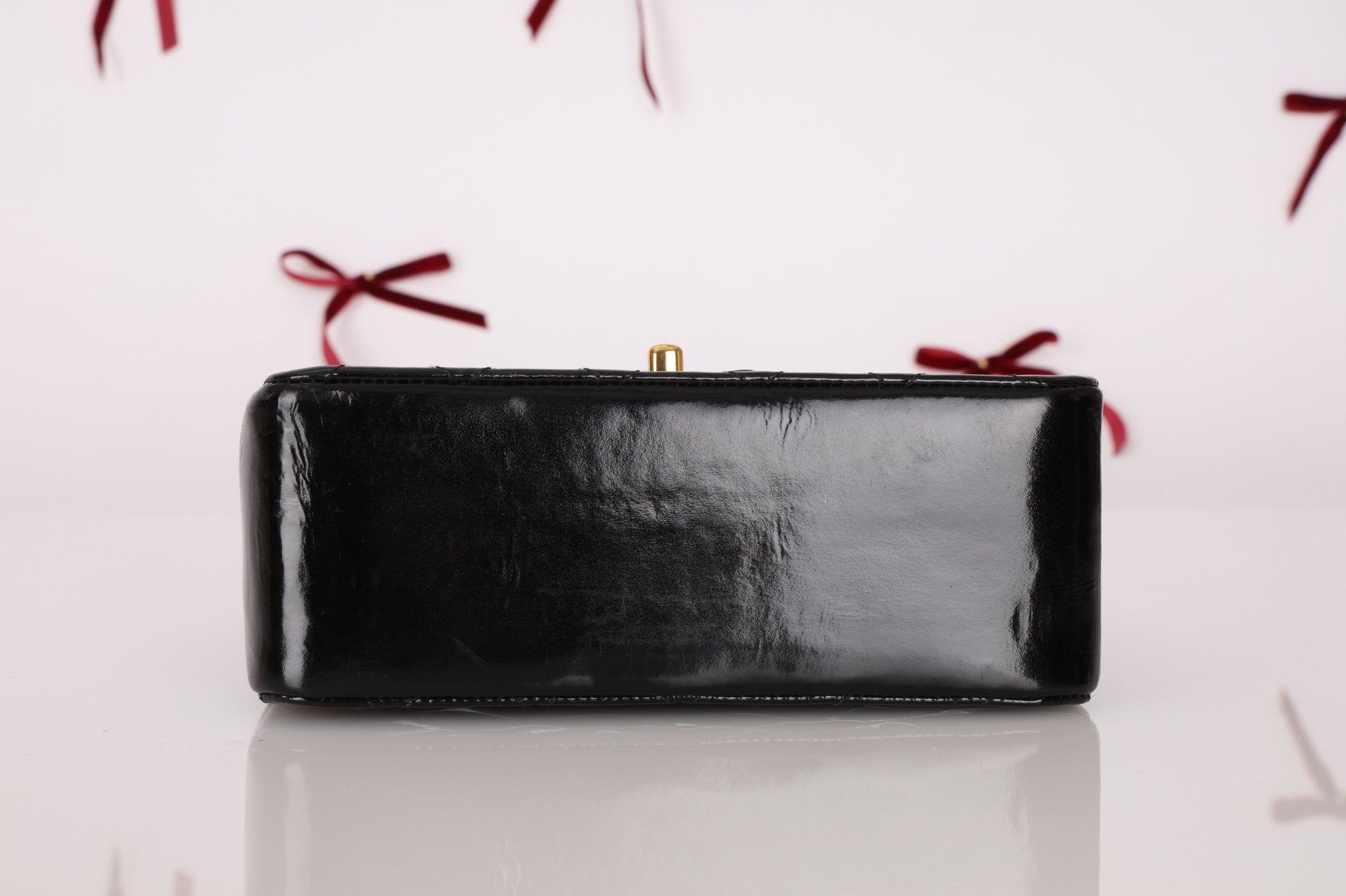 Vintage Chanel 24K GP Patent Kelly Top Handle - FashioNica