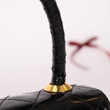 Vintage Chanel 24K GP Patent Kelly Top Handle - FashioNica