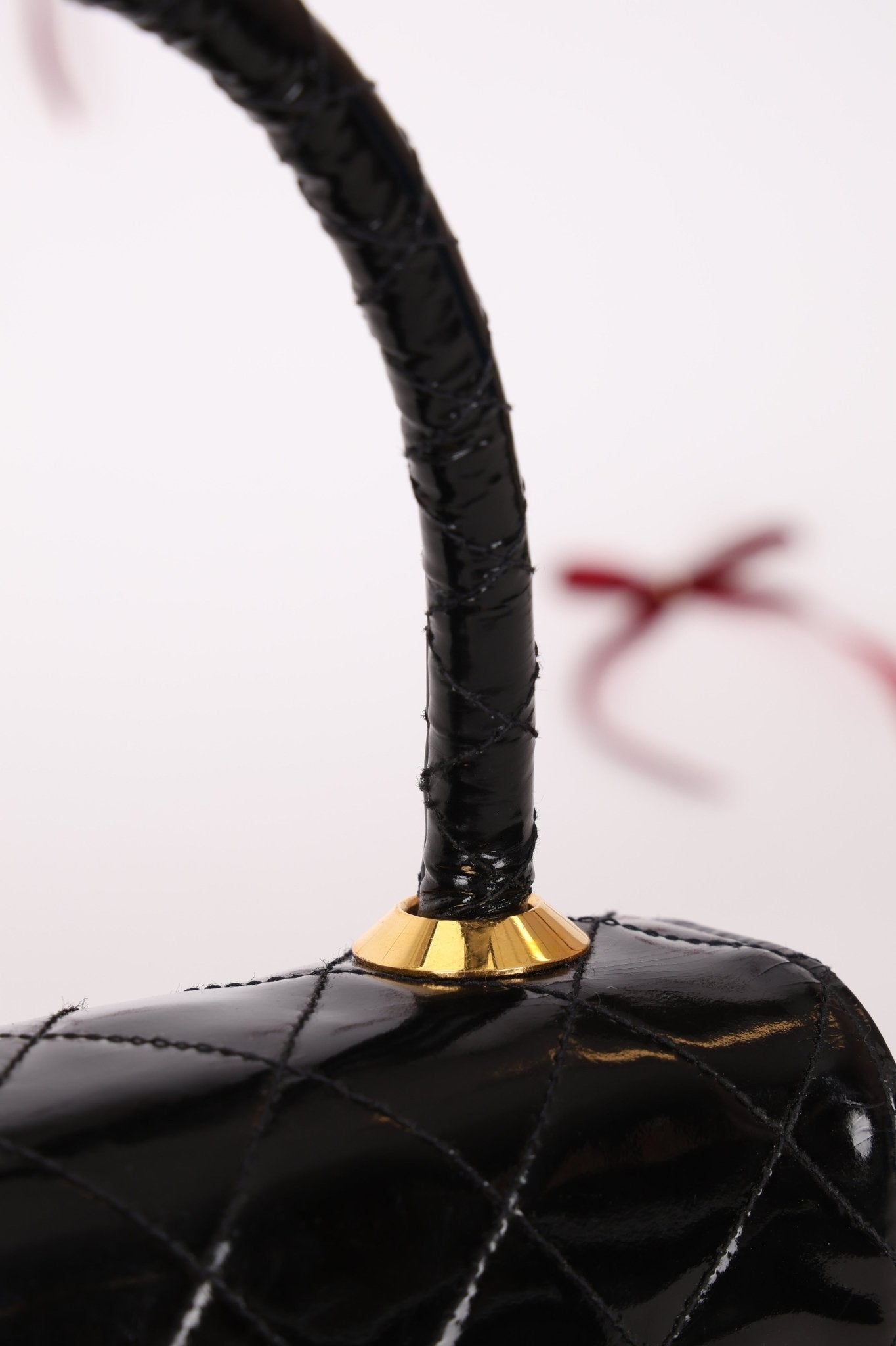 Vintage Chanel 24K GP Patent Kelly Top Handle - FashioNica