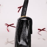 Vintage Chanel 24K GP Patent Kelly Top Handle - FashioNica