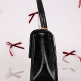 Vintage Chanel 24K GP Patent Kelly Top Handle - FashioNica