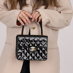 Vintage Chanel 24K GP Patent Kelly Top Handle - FashioNica