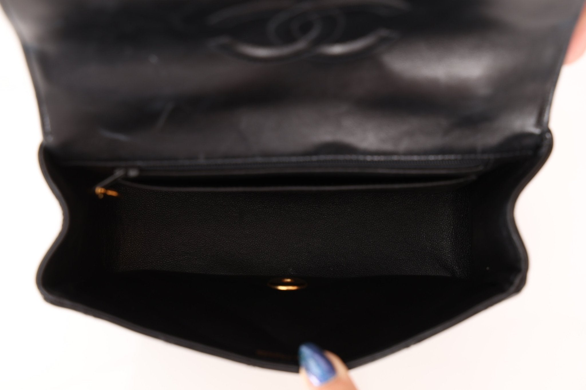 Vintage Chanel 24K GP Patent Kelly Top Handle - FashioNica