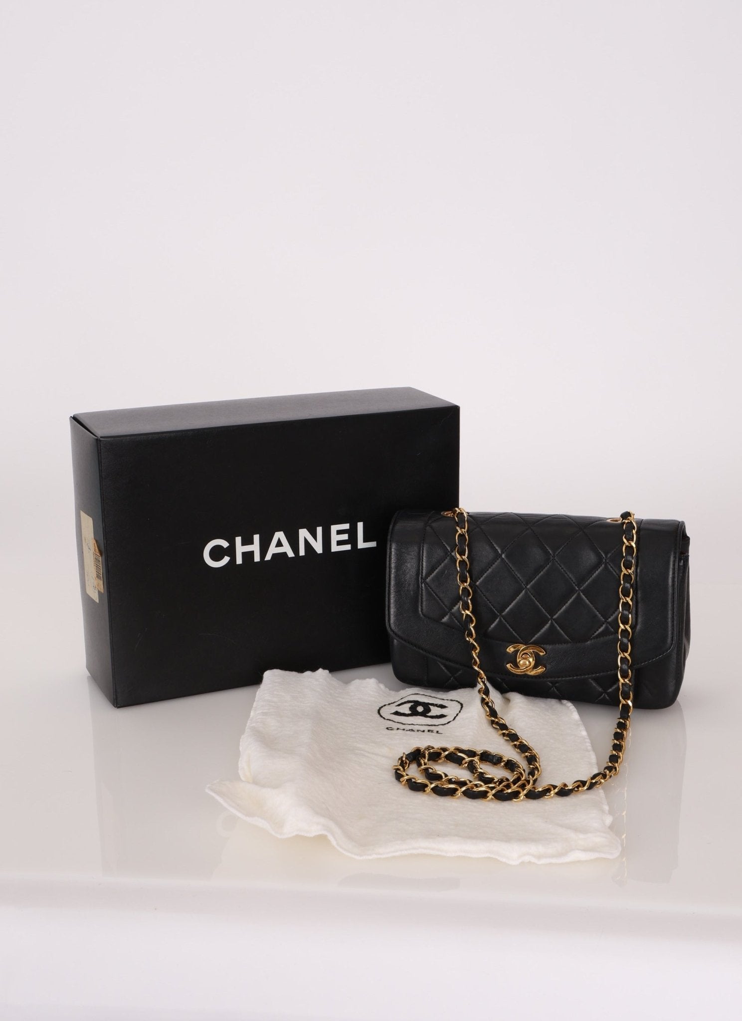 Vintage Chanel Lambskin Small Diana - FashioNica