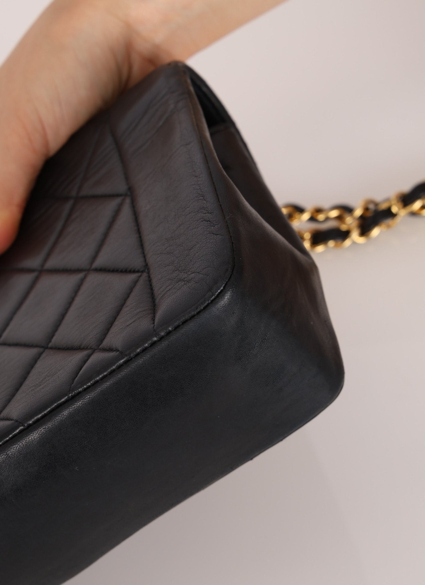 Vintage Chanel Lambskin Small Diana - FashioNica