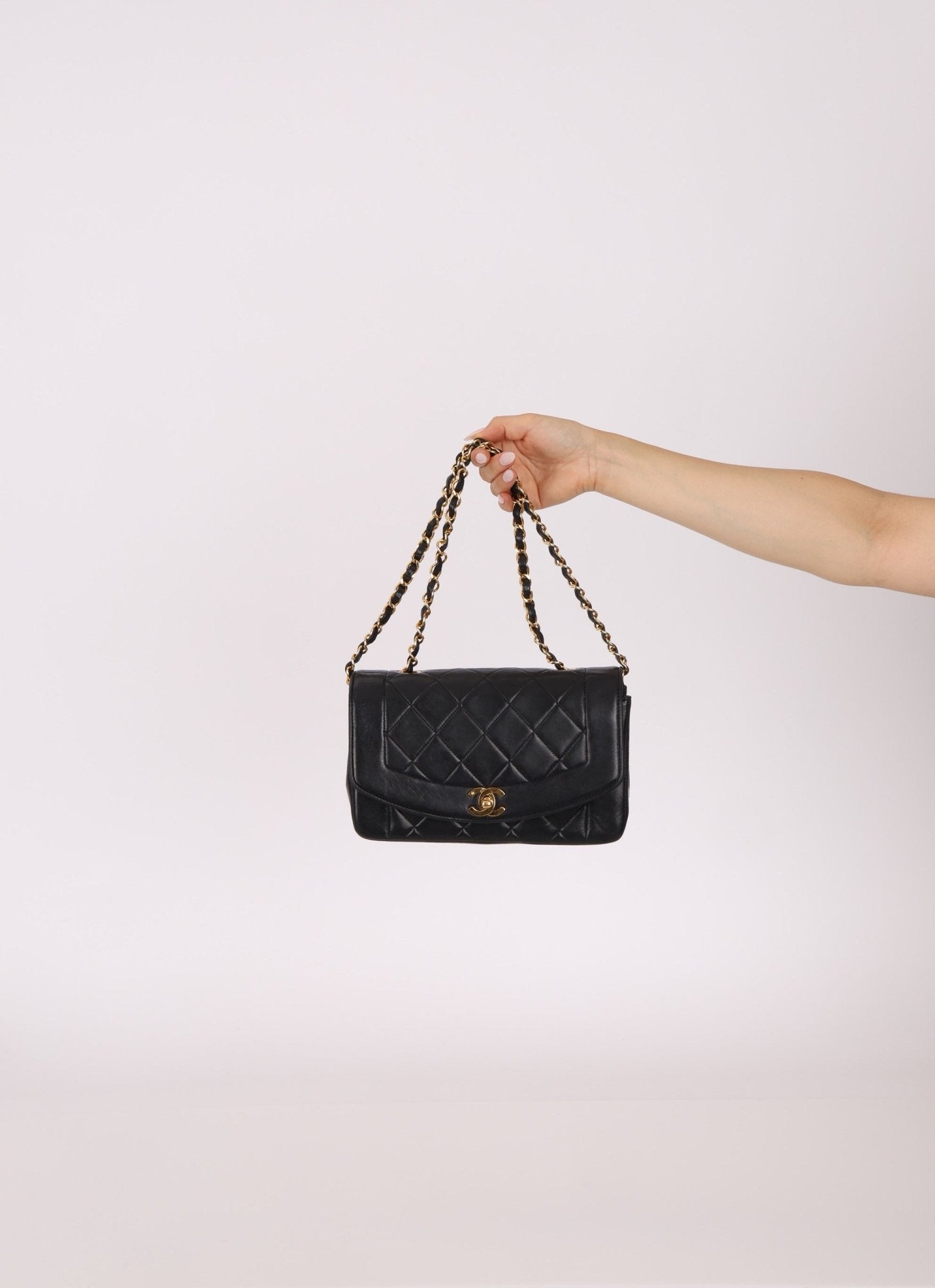 Vintage Chanel Lambskin Small Diana - FashioNica