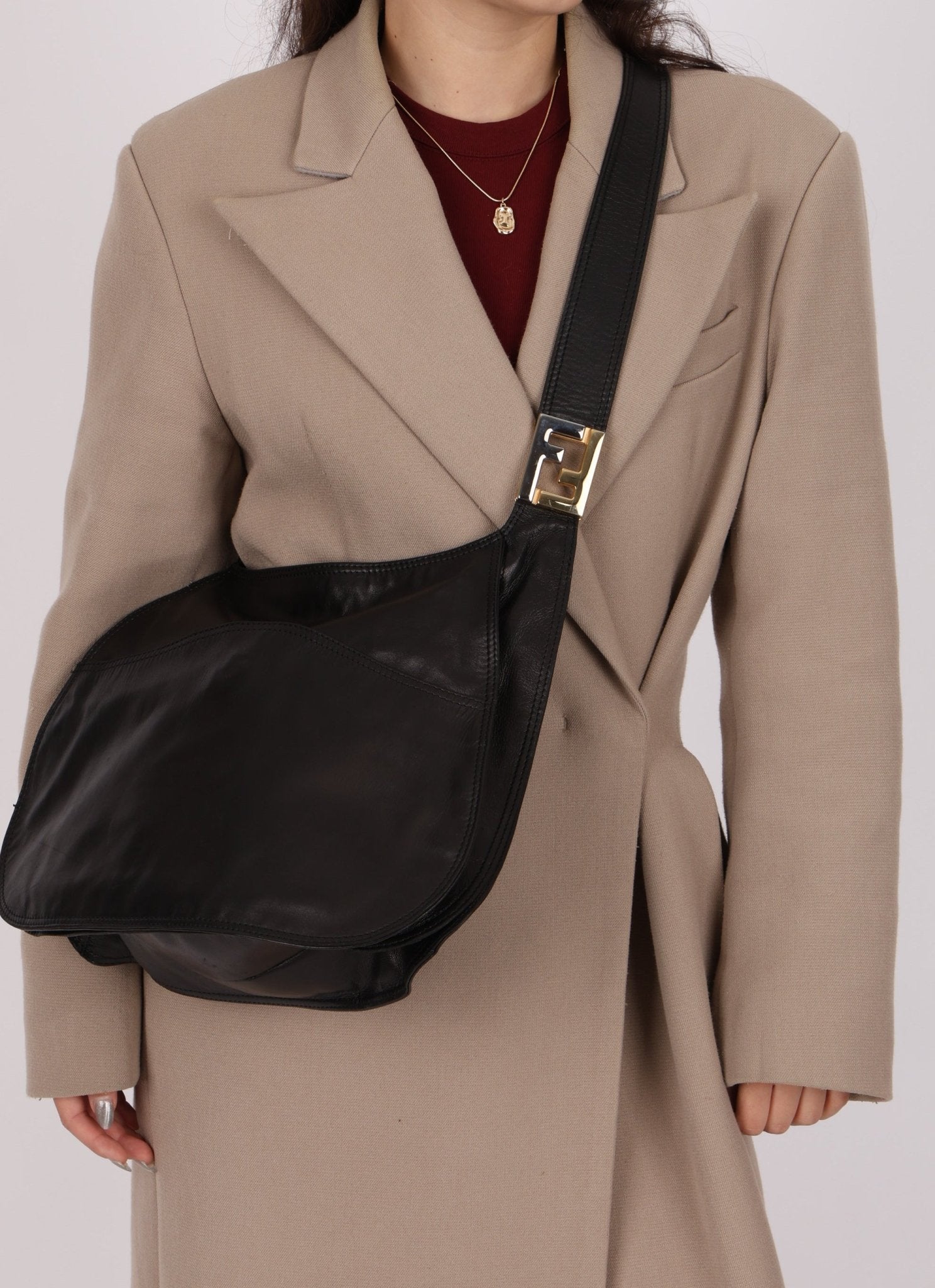 Vintage Fendi Crescent Hobo Bag - FashioNica