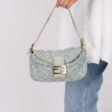 Vintage Fendi Denim Baguette - FashioNica