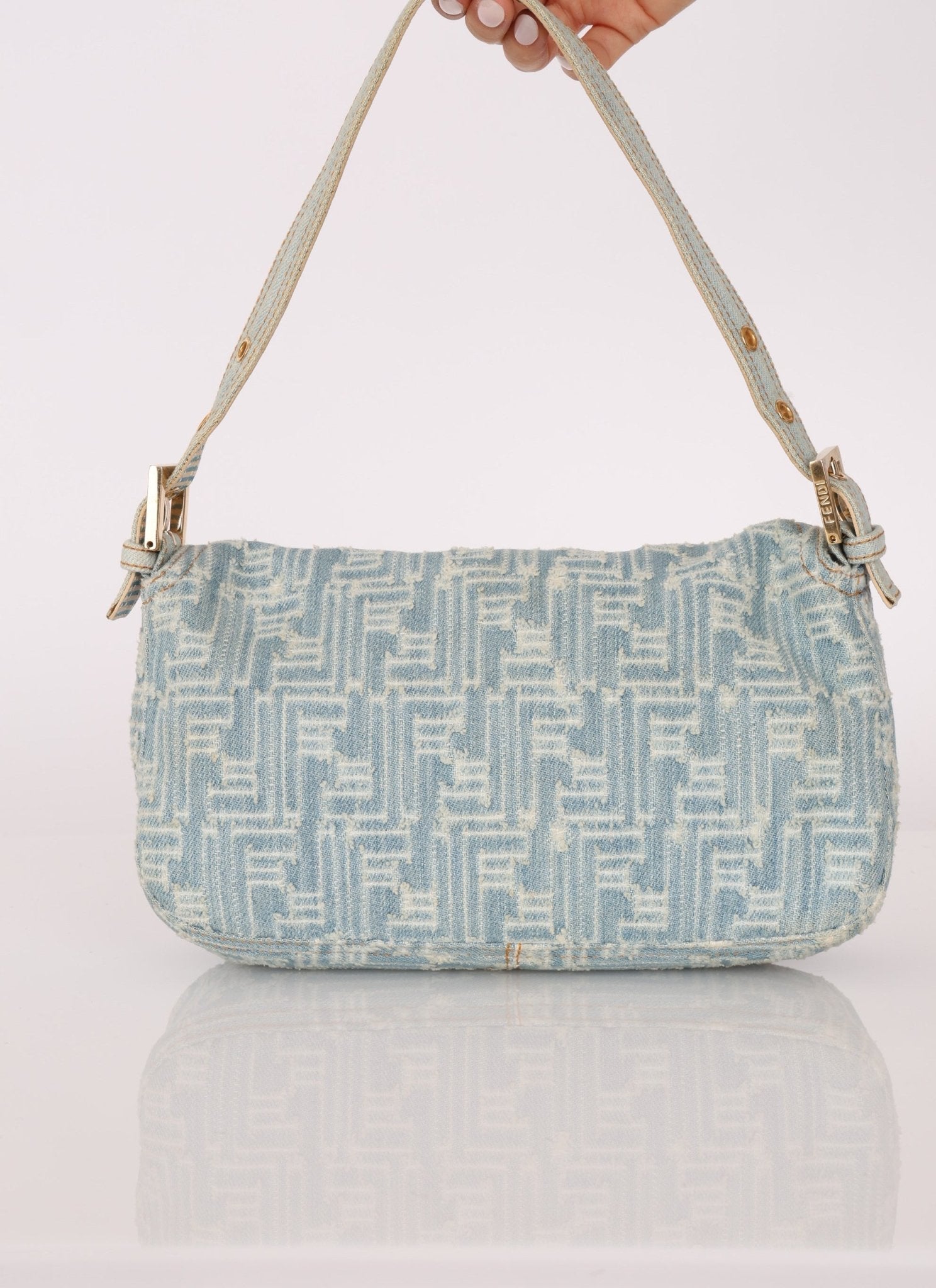 Vintage Fendi Denim Baguette - FashioNica