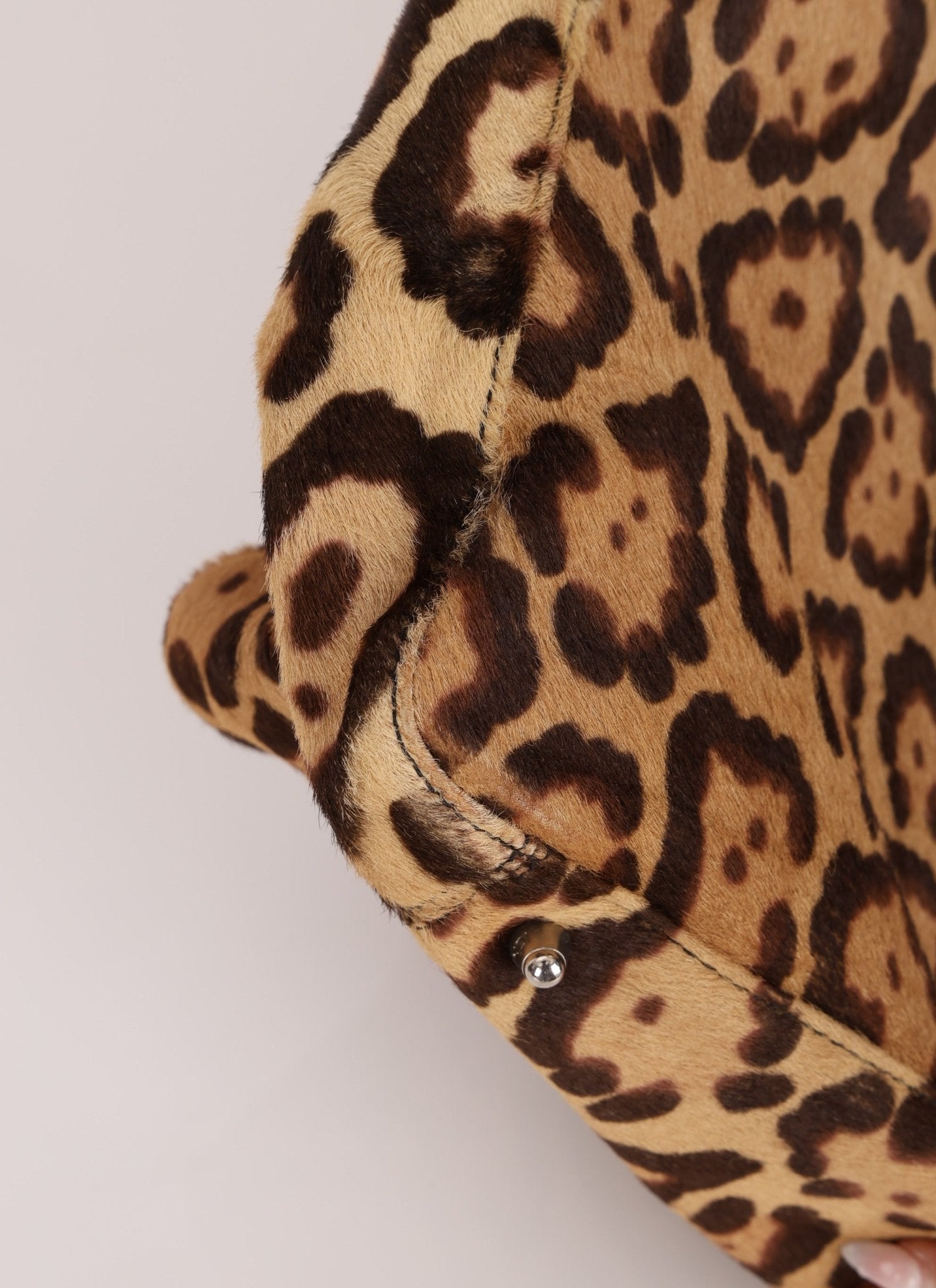 Vintage Fendi Jaguar Print Pony Hair Large Tote - FashioNica