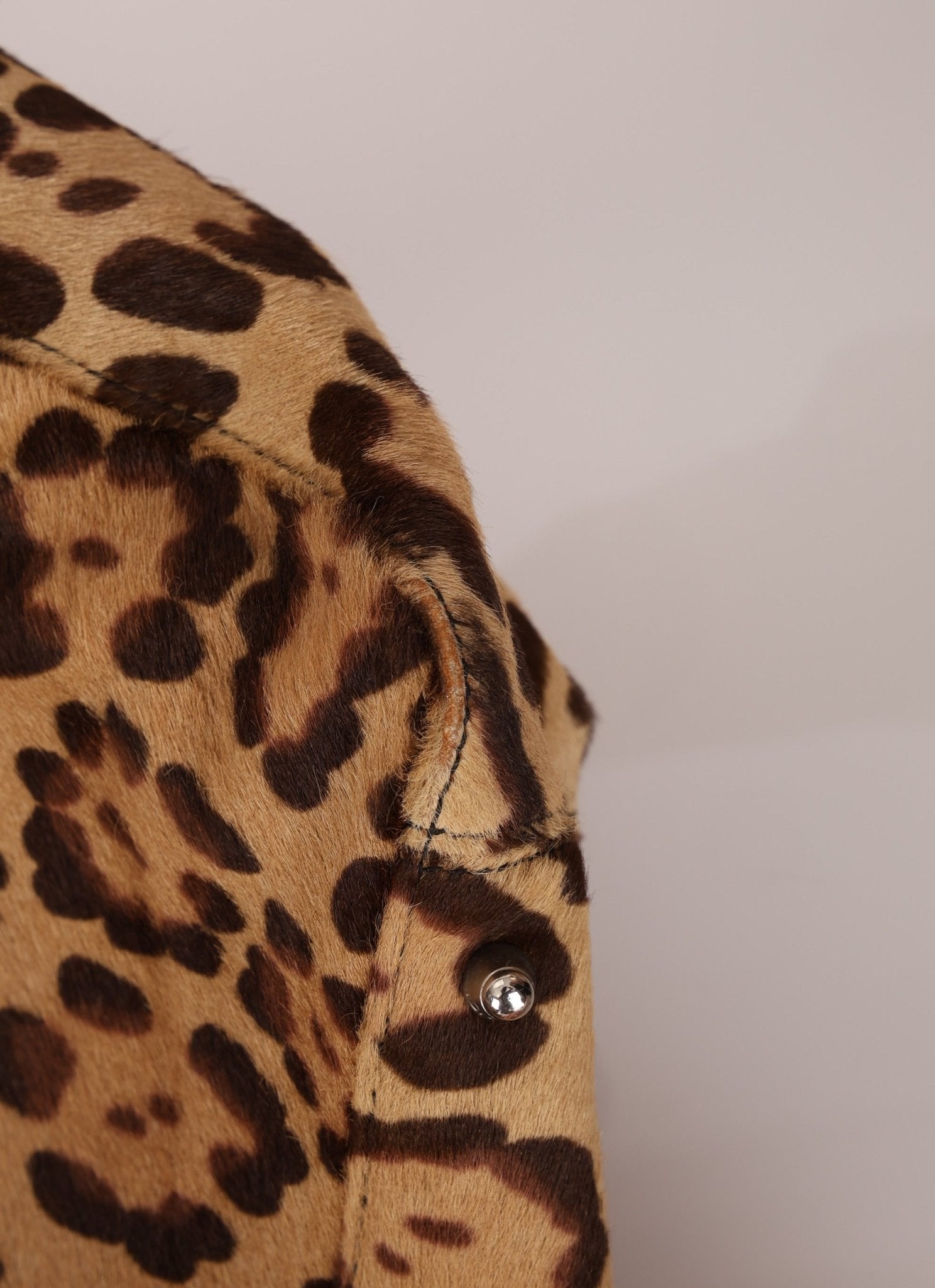 Vintage Fendi Jaguar Print Pony Hair Large Tote - FashioNica