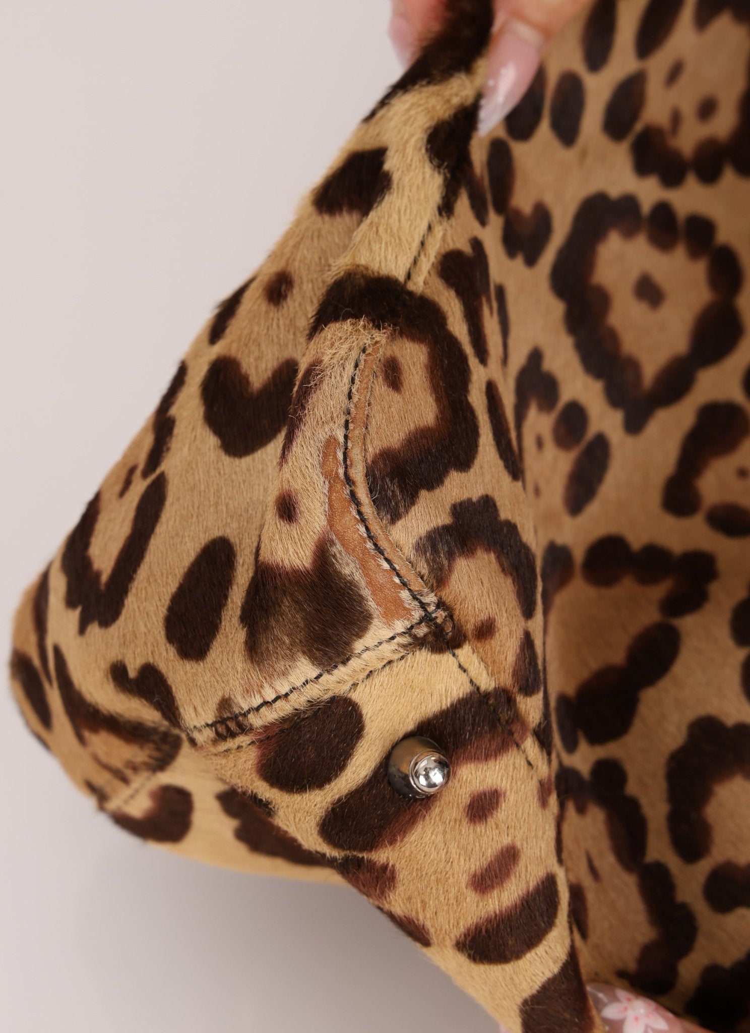 Vintage Fendi Jaguar Print Pony Hair Large Tote - FashioNica