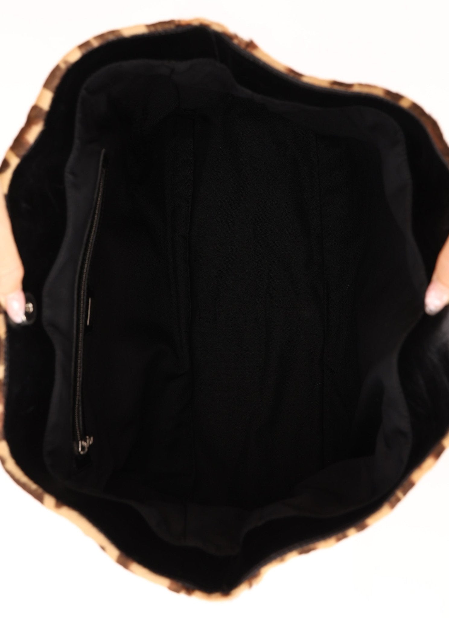 Vintage Fendi Jaguar Print Pony Hair Large Tote - FashioNica