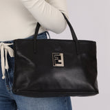 Vintage Fendi Leather Black Mini Tote - FashioNica