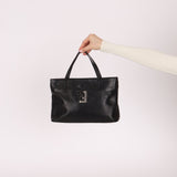 Vintage Fendi Leather Black Mini Tote - FashioNica