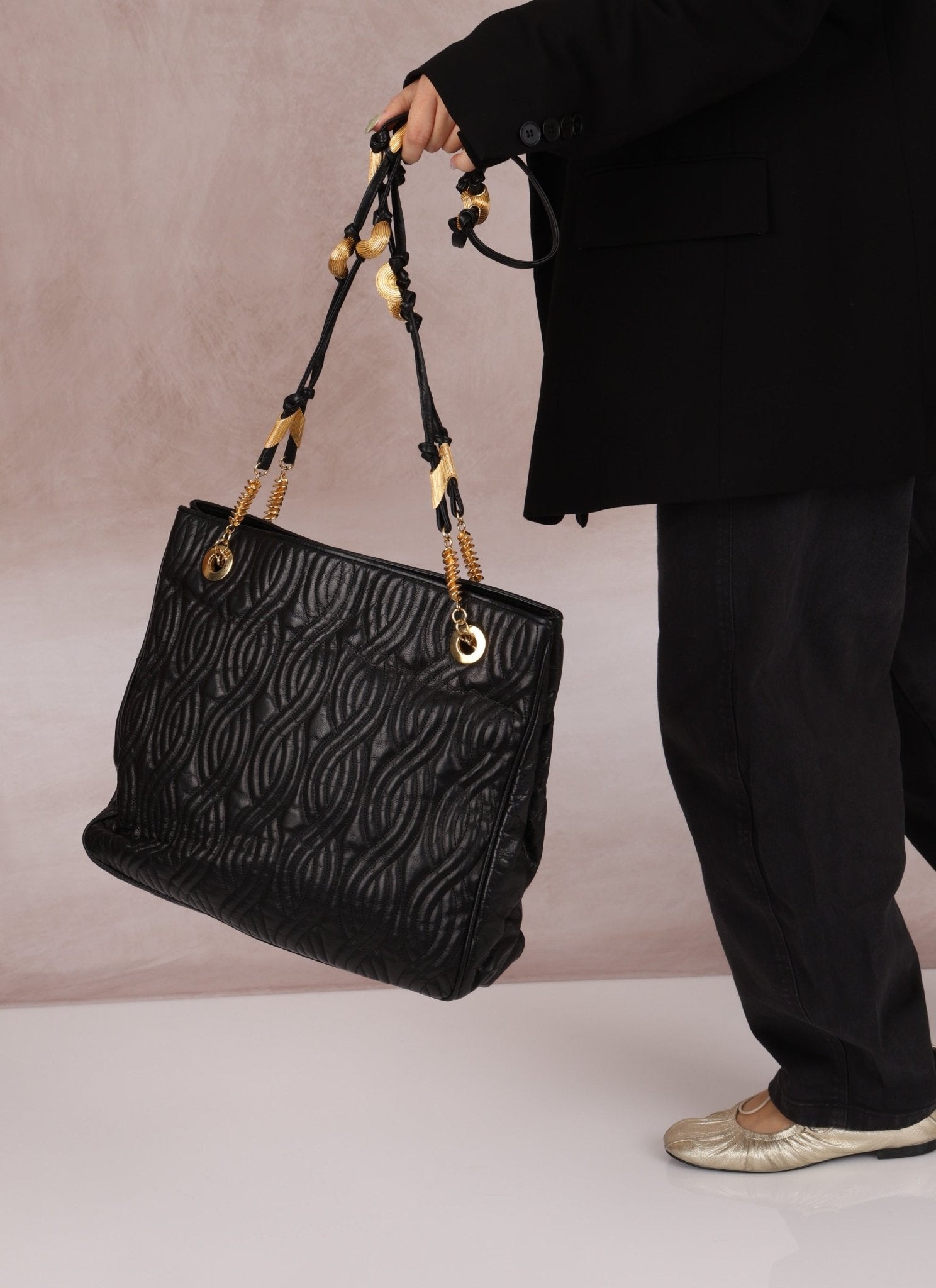 Vintage Fendi Leather Pasta Tote Bag - FashioNica