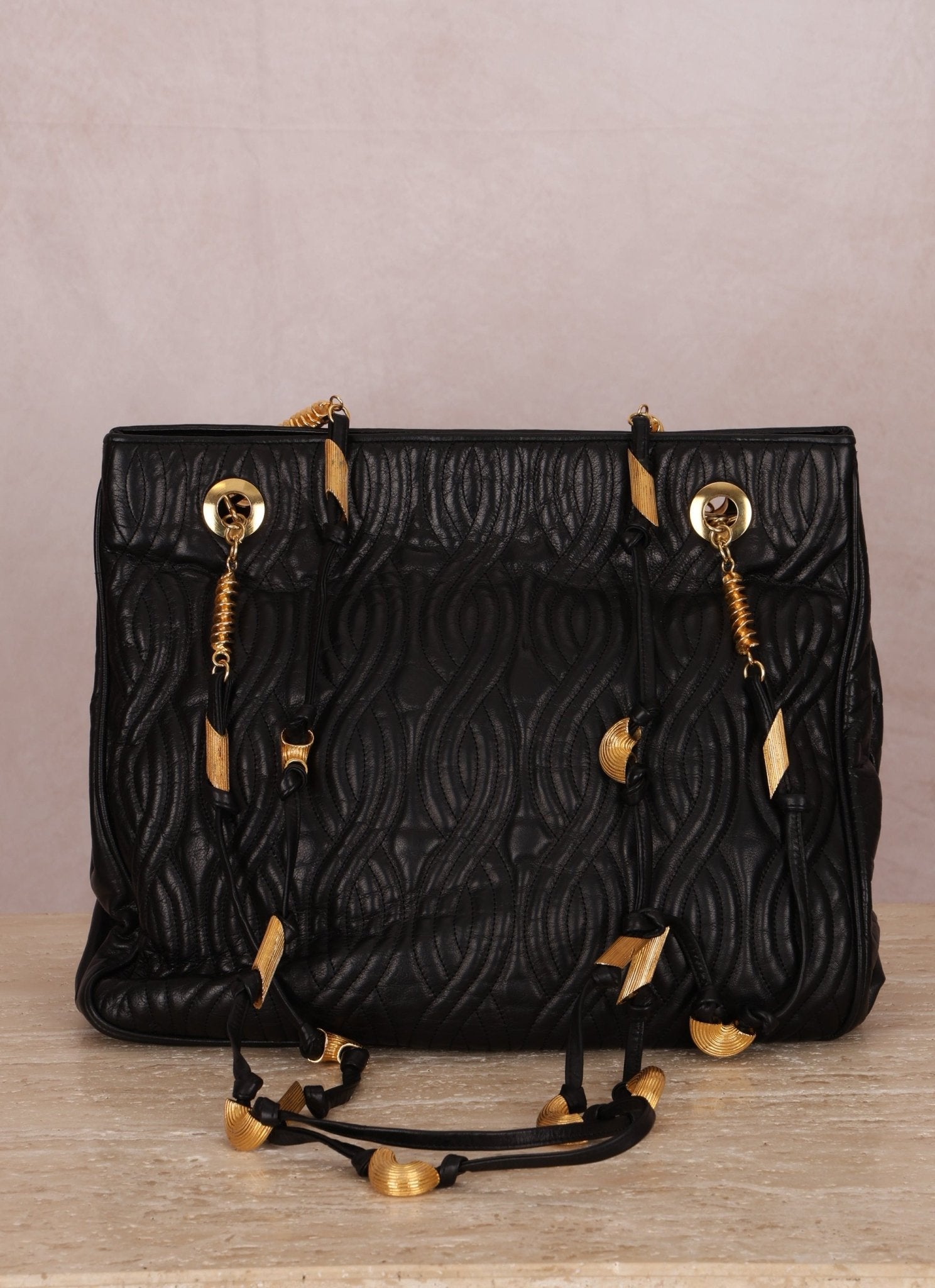 Vintage Fendi Leather Pasta Tote Bag - FashioNica