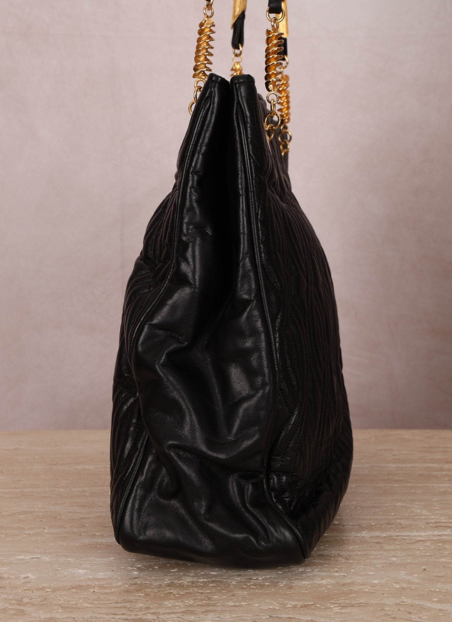 Vintage Fendi Leather Pasta Tote Bag - FashioNica
