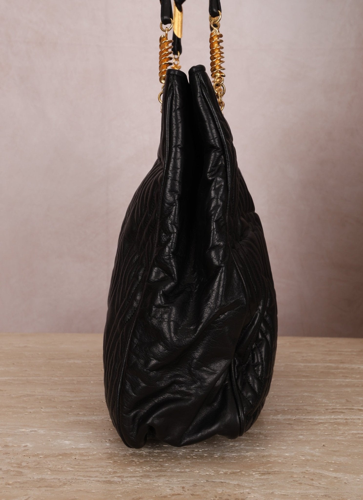 Vintage Fendi Leather Pasta Tote Bag - FashioNica