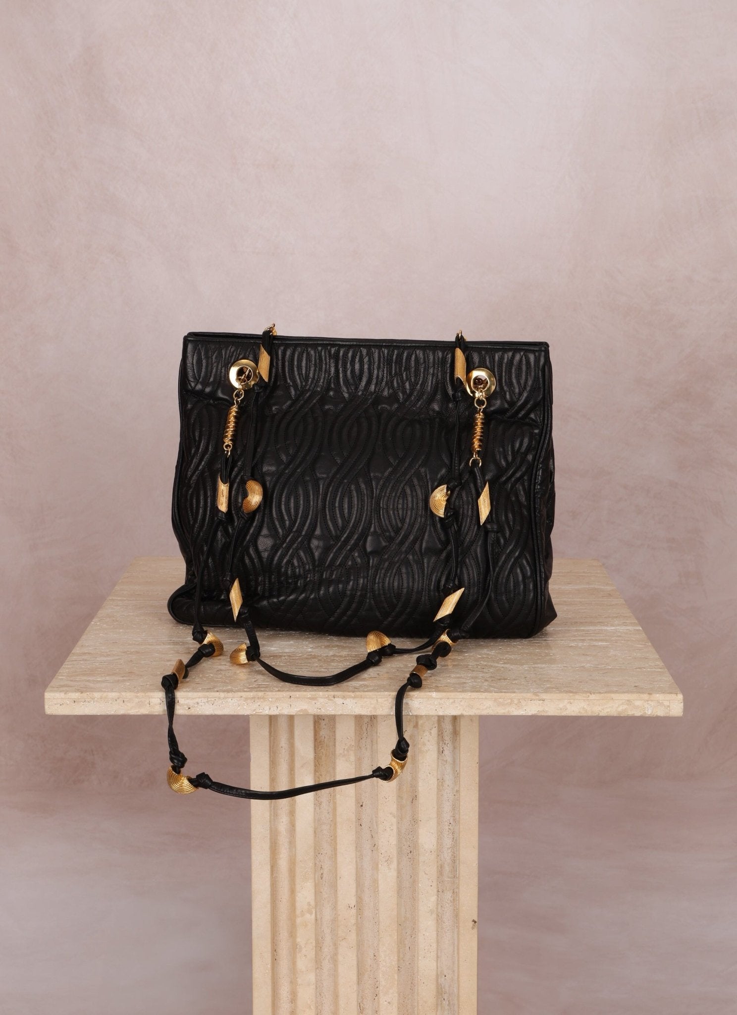 Vintage Fendi Leather Pasta Tote Bag - FashioNica