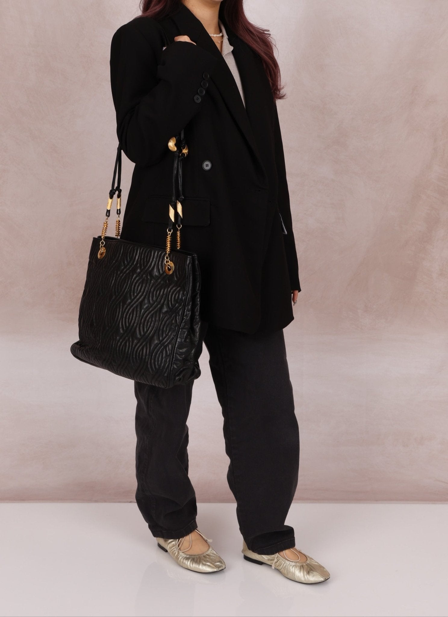 Vintage Fendi Leather Pasta Tote Bag - FashioNica