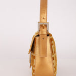 Vintage Fendi Mustard Velvet Zucca Baguette - FashioNica