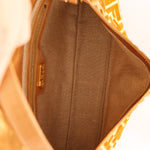 Vintage Fendi Mustard Velvet Zucca Baguette - FashioNica
