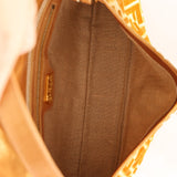 Vintage Fendi Mustard Velvet Zucca Baguette - FashioNica