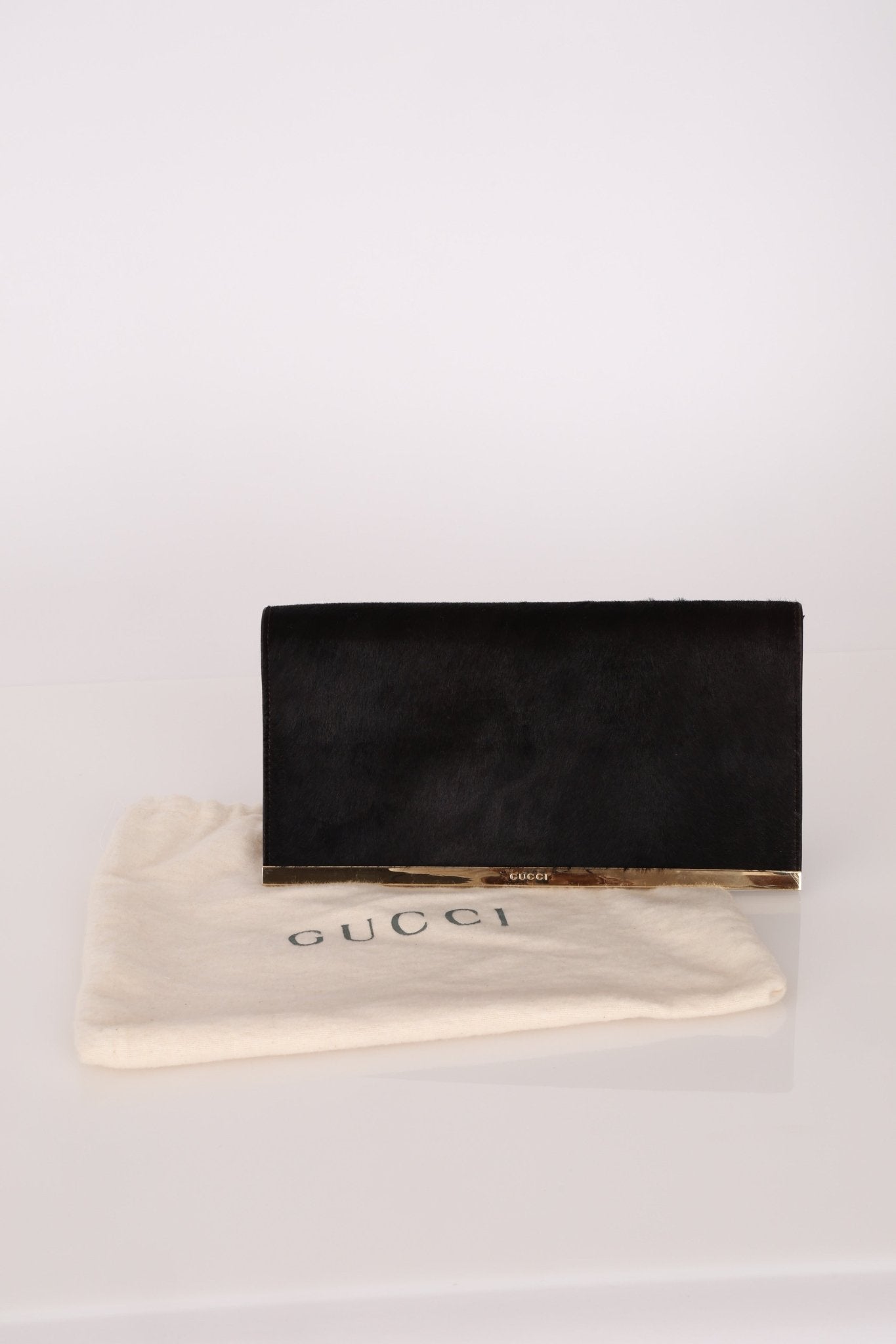 Vintage Gucci Ponyhair Frame Clutch - FashioNica