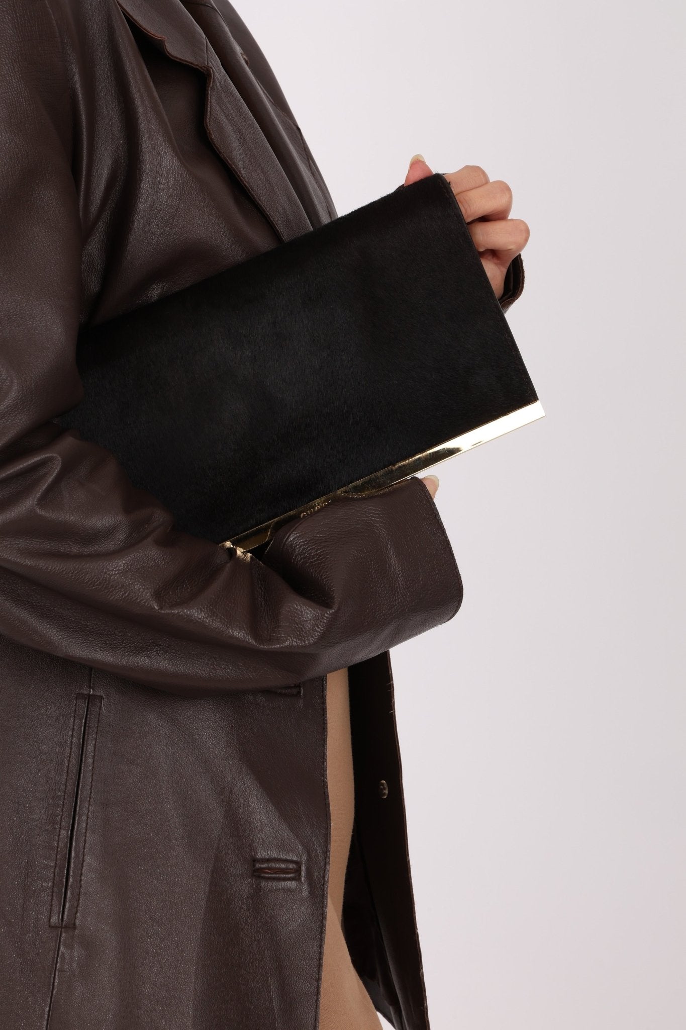 Vintage Gucci Ponyhair Frame Clutch - FashioNica
