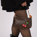 Vintage Limited Edition Louis Vuitton x Takashi Murakami Monogram Cerises Pochette - FashioNica