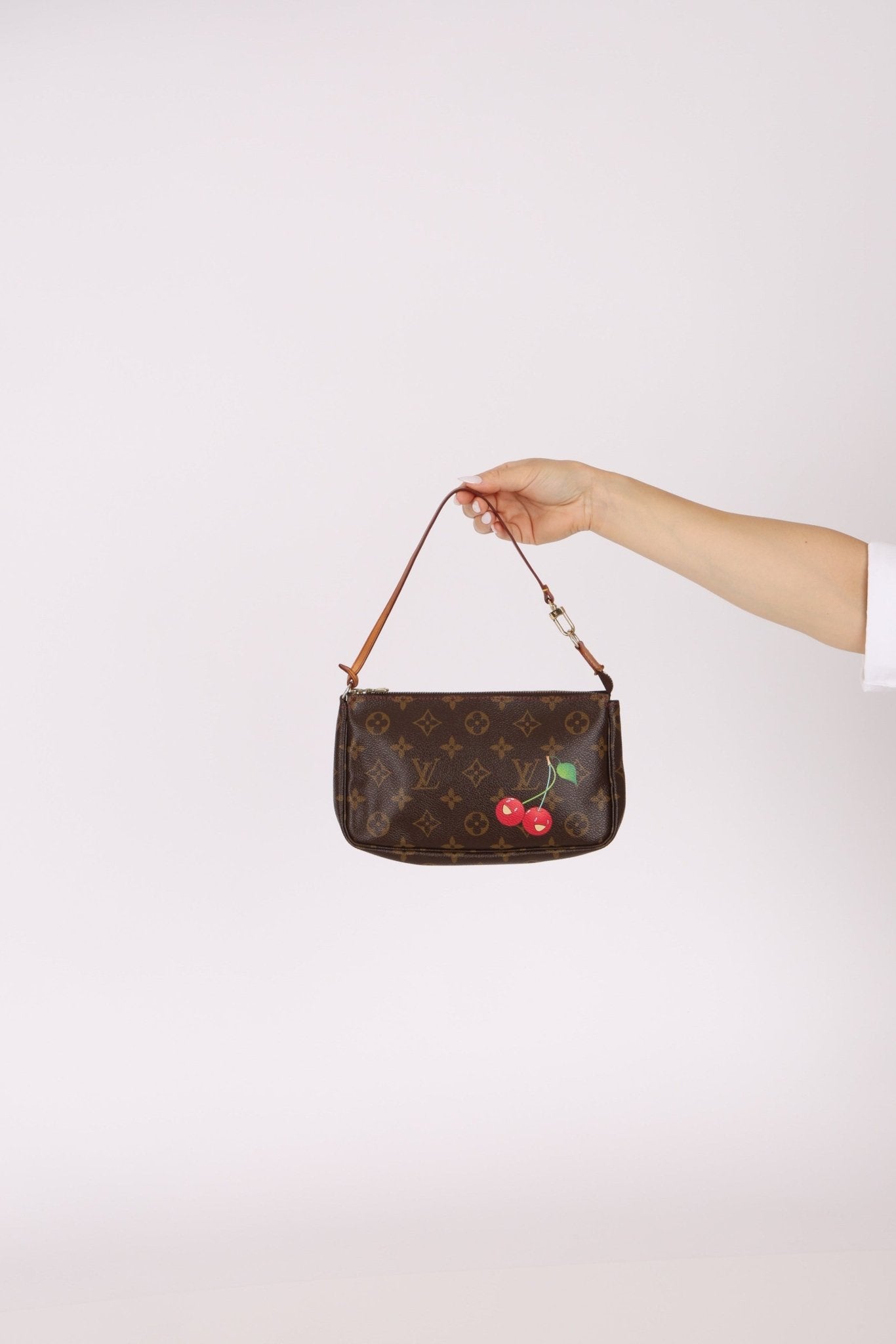 Vintage Limited Edition Louis Vuitton x Takashi Murakami Monogram Cerises Pochette - FashioNica