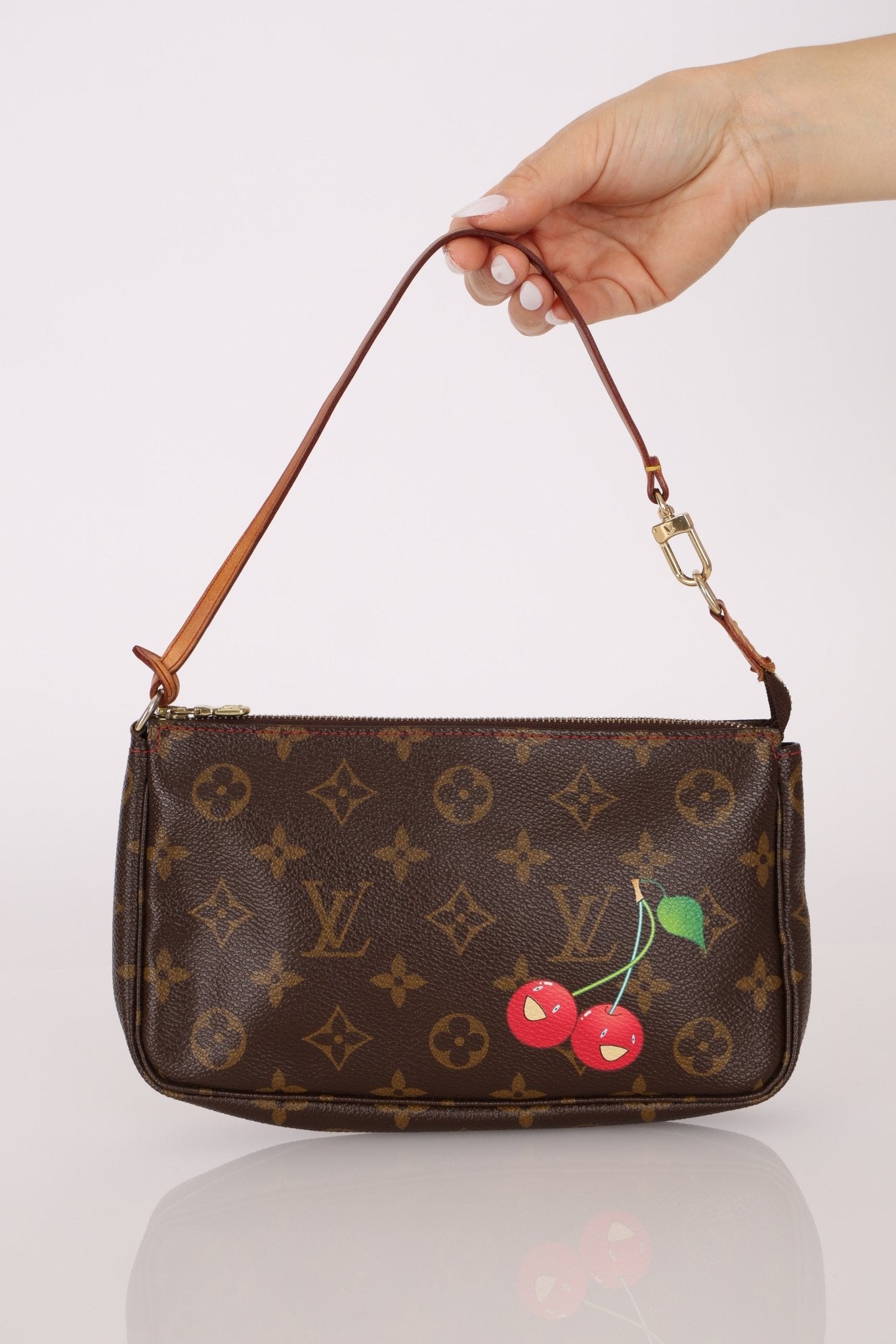 Vintage Limited Edition Louis Vuitton x Takashi Murakami Monogram Cerises Pochette - FashioNica