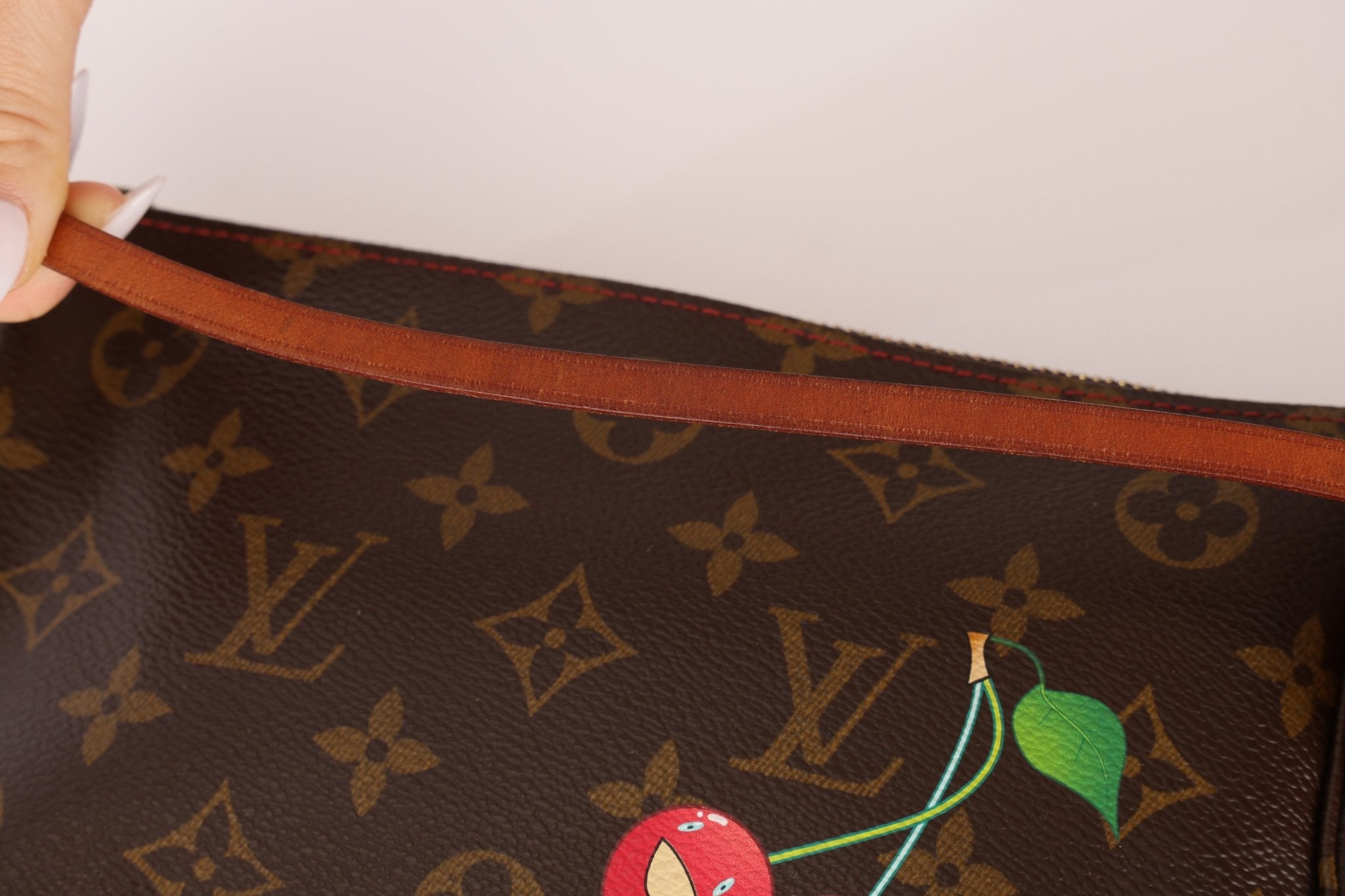 Vintage Limited Edition Louis Vuitton x Takashi Murakami Monogram Cerises Pochette - FashioNica
