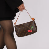 Vintage Limited Edition Louis Vuitton x Takashi Murakami Monogram Cerises Pochette - FashioNica