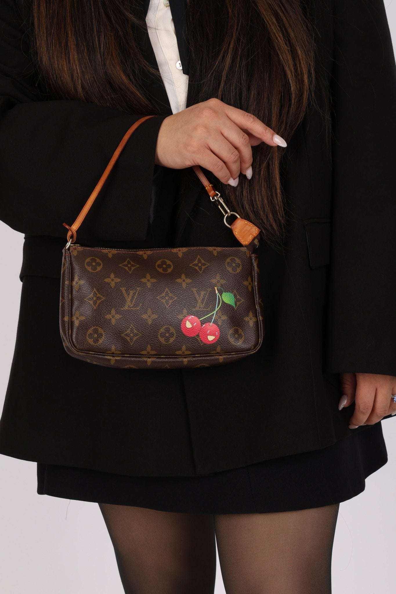 Vintage Limited Edition Louis Vuitton x Takashi Murakami Monogram Cerises Pochette - FashioNica