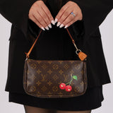 Vintage Limited Edition Louis Vuitton x Takashi Murakami Monogram Cerises Pochette - FashioNica