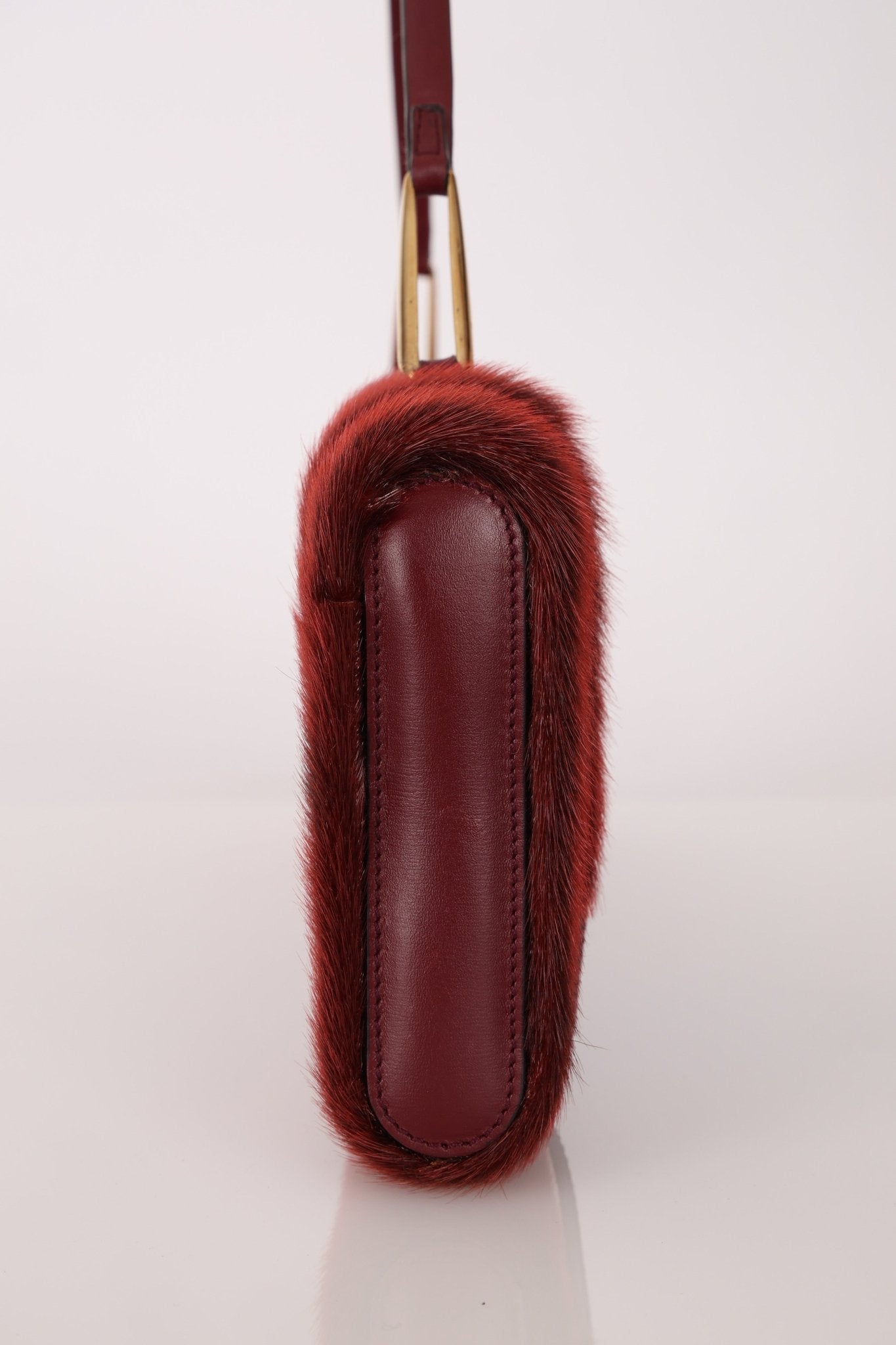 Vintage Loewe Bordeaux Ponyhair East West Bag - FashioNica