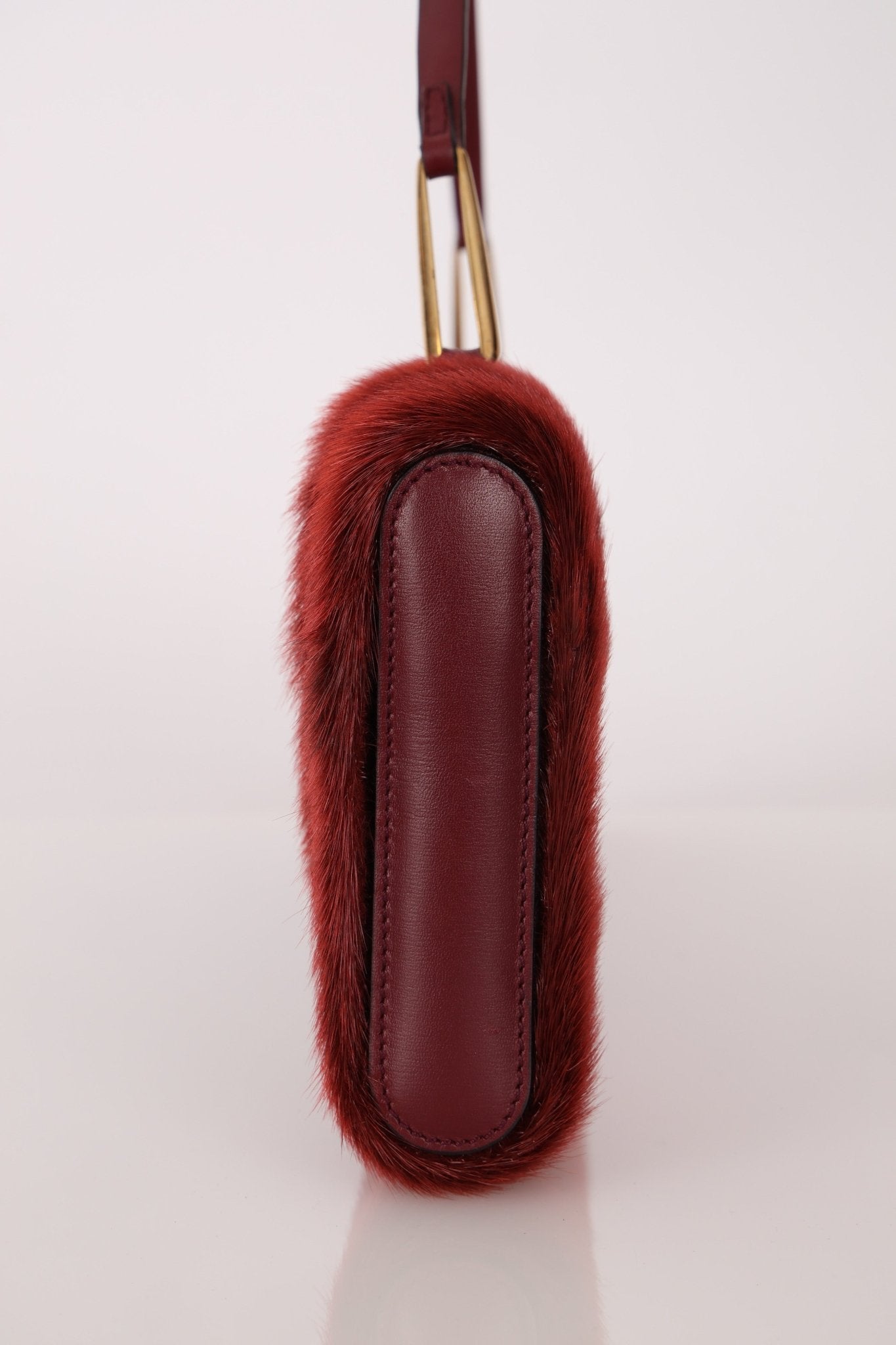 Vintage Loewe Bordeaux Ponyhair East West Bag - FashioNica