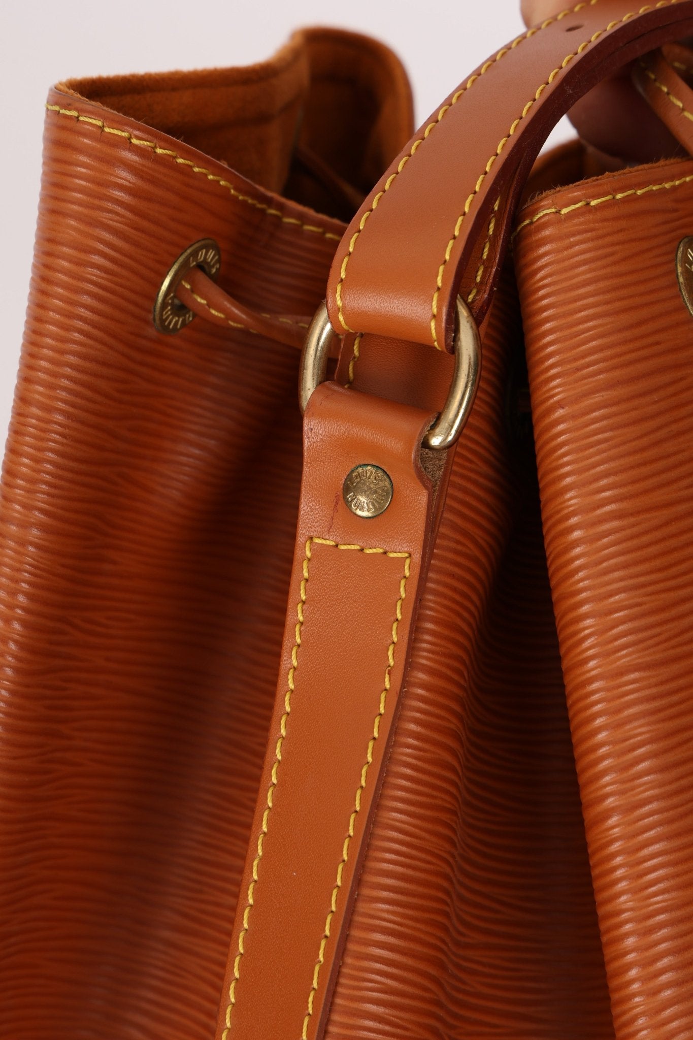 Vintage Louis Vuitton Cognac Epi Large Noe - FashioNica