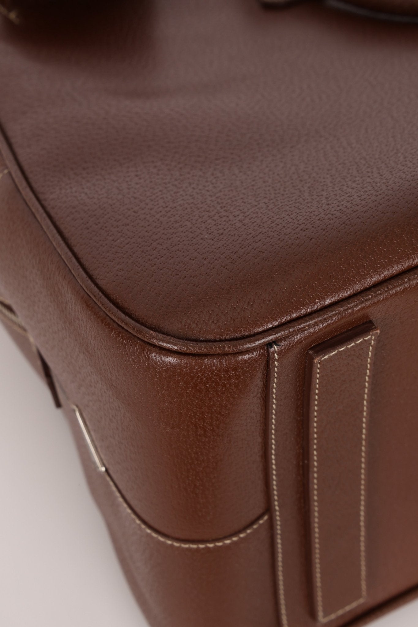 Vintage Prada Chocolate Leather Weekender Bag - FashioNica