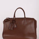 Vintage Prada Chocolate Leather Weekender Bag - FashioNica