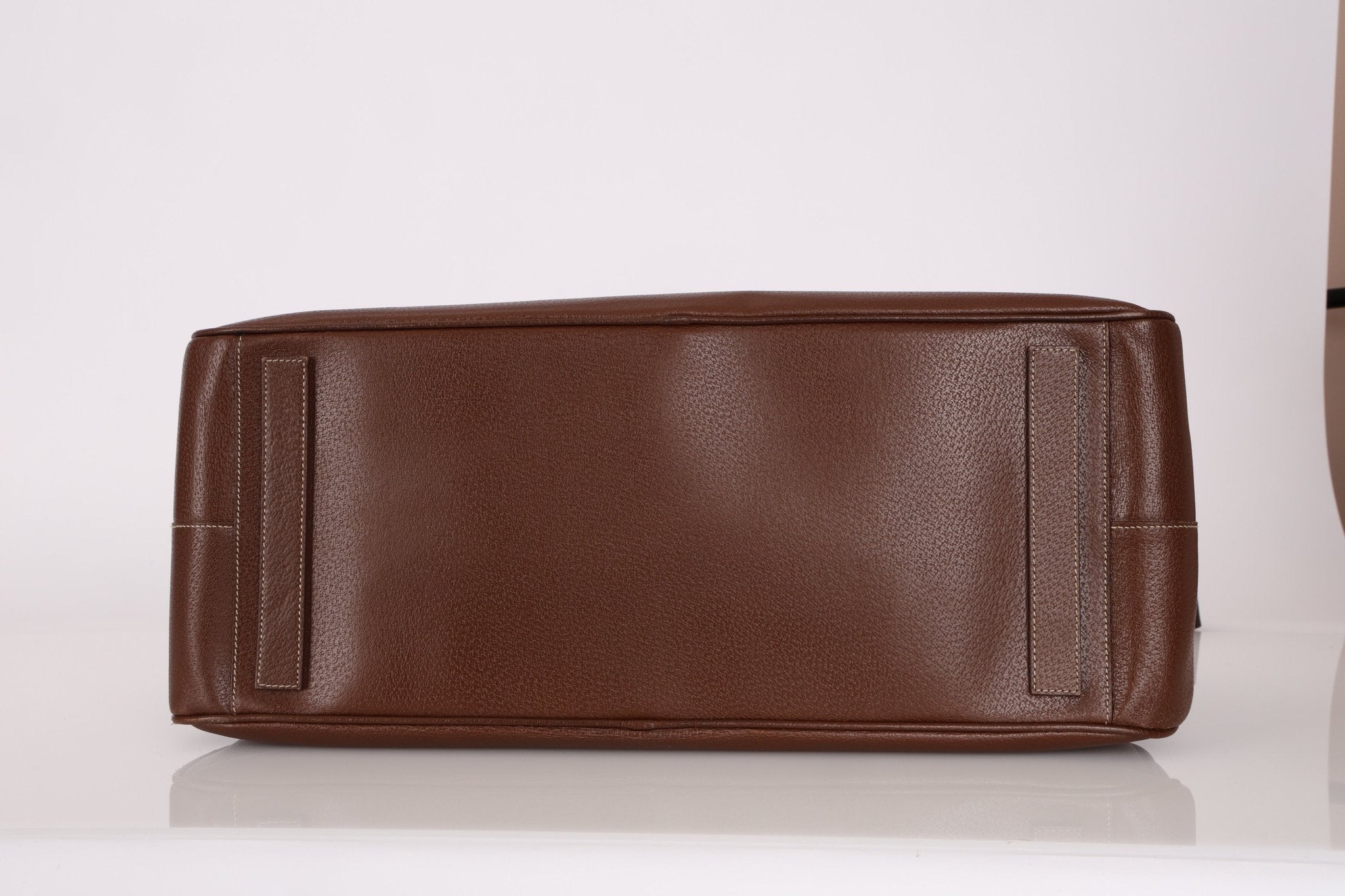 Vintage Prada Chocolate Leather Weekender Bag - FashioNica