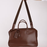 Vintage Prada Chocolate Leather Weekender Bag - FashioNica