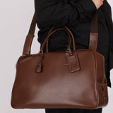 Vintage Prada Chocolate Leather Weekender Bag - FashioNica