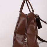 Vintage Prada Chocolate Leather Weekender Bag - FashioNica