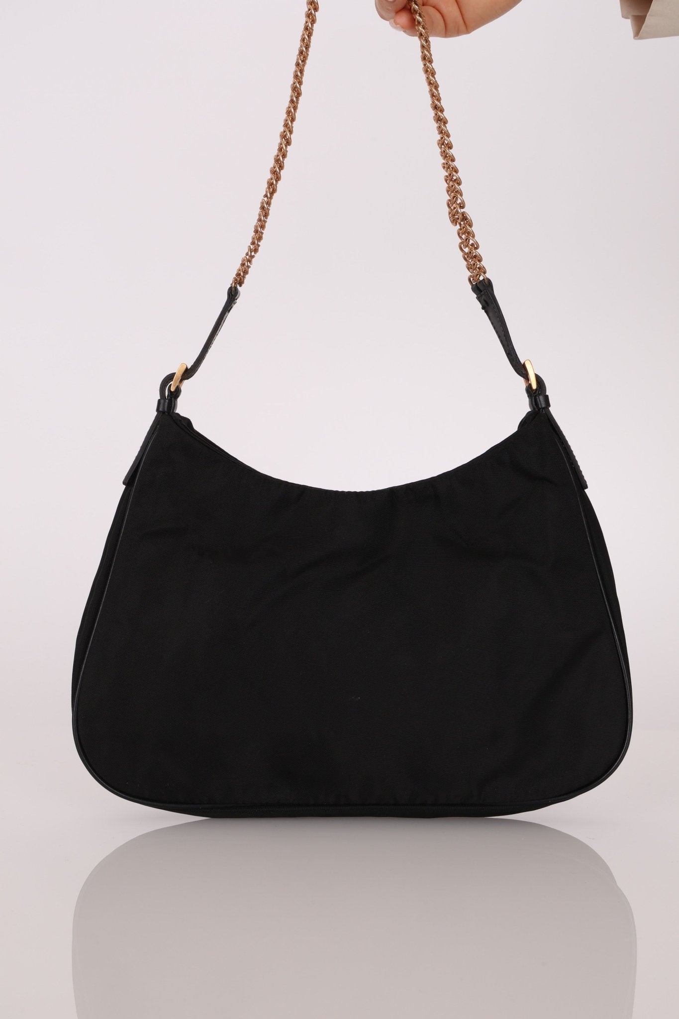 Vintage Prada Nylon Chain Pochette Cleo - FashioNica