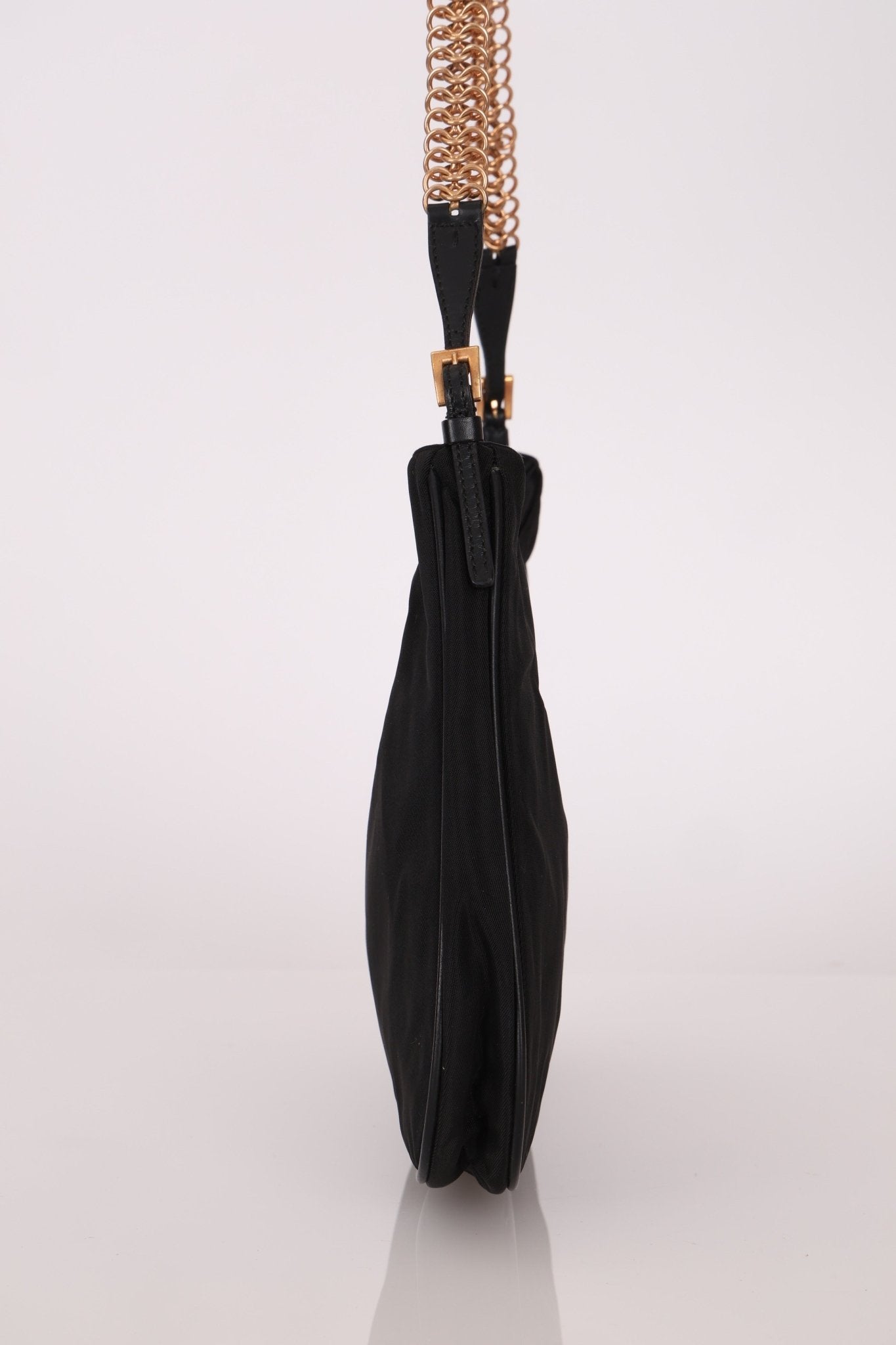 Vintage Prada Nylon Chain Pochette Cleo - FashioNica