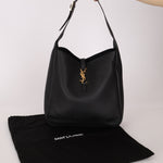 Yves Saint Laurent Le 5 A 7 Black Large Hobo Shoulder Bag - FashioNica