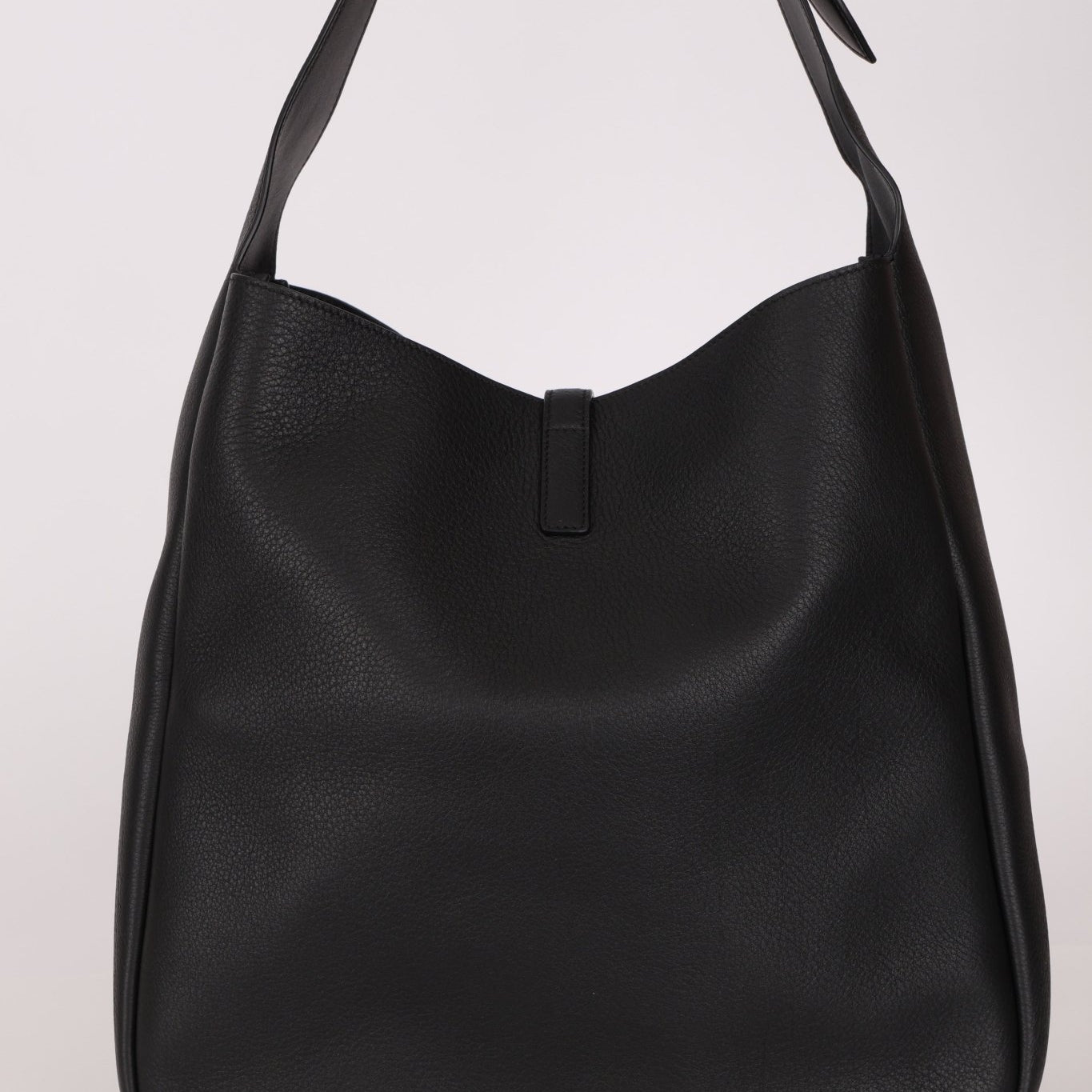 Yves Saint Laurent Le 5 A 7 Black Large Hobo Shoulder Bag - FashioNica